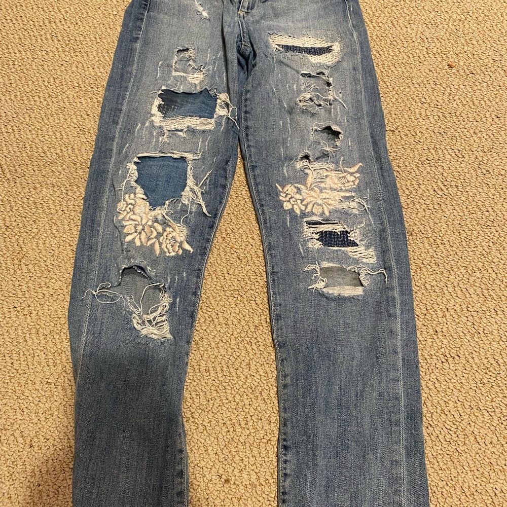 guess floral jeans